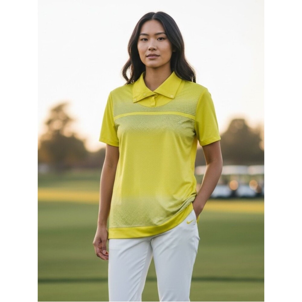 Nike Golf Women’s Yellow Short Sleeve Golf Performance Polo L